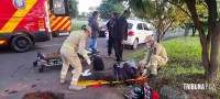 Motociclista é socorrido pelo Siate após colisão no Jardim Patriarca Motociclista é socorrido pelo Siate após colisão no Jardim Patriarca