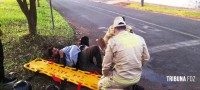 Motociclista é socorrido pelo Siate após colisão no Jardim Patriarca Motociclista é socorrido pelo Siate após colisão no Jardim Patriarca