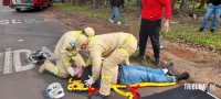 Siate socorre duas vítimas graves após colisão na Vila Yolanda Siate socorre duas vítimas graves após colisão na Vila Yolanda