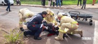 Siate socorre duas vítimas graves após colisão na Vila Yolanda Siate socorre duas vítimas graves após colisão na Vila Yolanda