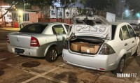 PF e PM apreendem dois veículos carregados com cigarros contrabandeados em Foz do Iguaçu PF e PM apreendem dois veículos carregados com cigarros contrabandeados em Foz do Iguaçu