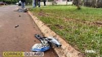 Acidente envolvendo van escolar deixa idoso ferido e mobiliza SAMU em Santa Helena Acidente envolvendo van escolar deixa idoso ferido e mobiliza SAMU em Santa Helena