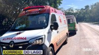 Motociclista fica ferida após queda na "Curva do Ogregon" em Santa Helena Motociclista fica ferida após queda na "Curva do Ogregon" em Santa Helena