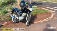 Colisão entre moto e carro é registrado próximo ao acesso do Refúgio Biológico em Santa Helena Colisão entre moto e carro é registrado próximo ao acesso do Refúgio Biológico em Santa Helena