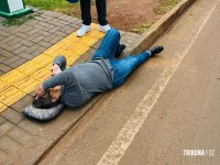 Idosa fica ferida após ser atropelada na calçada no Bairro Três Lagoas Idosa fica ferida após ser atropelada na calçada no Bairro Três Lagoas