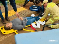 Idosa fica ferida após ser atropelada na calçada no Bairro Três Lagoas Idosa fica ferida após ser atropelada na calçada no Bairro Três Lagoas