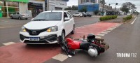 Motociclista sofre lesões leve após colisão na Av. General Meira Motociclista sofre lesões leve após colisão na Av. General Meira