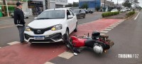 Motociclista sofre lesões leve após colisão na Av. General Meira Motociclista sofre lesões leve após colisão na Av. General Meira