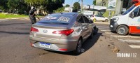 Veículo capota após colisão na Av. General Meira em Foz do Iguaçu Veículo capota após colisão na Av. General Meira em Foz do Iguaçu