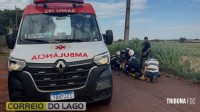 Motociclista fica gravemente ferido após colisão com carro em Santa Helena Motociclista fica gravemente ferido após colisão com carro em Santa Helena