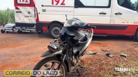Motociclista fica gravemente ferido após colisão com carro em Santa Helena Motociclista fica gravemente ferido após colisão com carro em Santa Helena