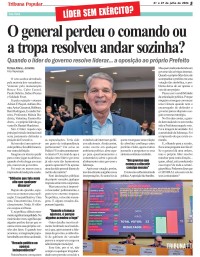 Governo desanda quando o próprio líder vota contra o Prefeito Governo desanda quando o próprio líder vota contra o Prefeito