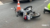 Motociclista é socorrido pelo Siate após colisão no viaduto da Av. Costa e Silva Motociclista é socorrido pelo Siate após colisão no viaduto da Av. Costa e Silva