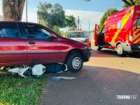 Homem é agredido após, segundo relato, tentar atropelar motociclista Homem é agredido após, segundo relato, tentar atropelar motociclista