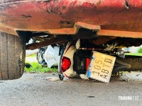 Homem é agredido após, segundo relato, tentar atropelar motociclista Homem é agredido após, segundo relato, tentar atropelar motociclista