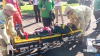 Motociclista é socorrida pelo Siate após colisão defronte ao Hotel Mabu Motociclista é socorrida pelo Siate após colisão defronte ao Hotel Mabu