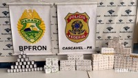 BPFRON e Polícia Federal apreendem medicamentos de descaminho em ônibus na cidade de Santa Tereza do Oeste BPFRON e Polícia Federal apreendem medicamentos de descaminho em ônibus na cidade de Santa Tereza do Oeste