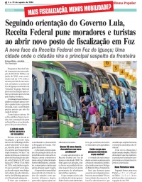 Seguindo orientação do Governo Lula, Receita Federal pune moradores e turistas ao abrir novo posto de fiscalização em Foz Seguindo orientação do Governo Lula, Receita Federal pune moradores e turistas ao abrir novo posto de fiscalização em Foz