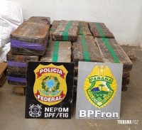 BPFRON e PF apreendem 373 Kg de maconha em Foz do Iguaçu BPFRON e PF apreendem 373 Kg de maconha em Foz do Iguaçu