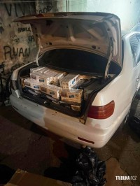 PF e PM apreendem 13 mil maços de cigarros em Foz do Iguaçu PF e PM apreendem 13 mil maços de cigarros em Foz do Iguaçu