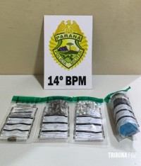 PM apreende cocaína, crack e munição durante ação contra o tráfico no bairro Ipê em Medianeira PM apreende cocaína, crack e munição durante ação contra o tráfico no bairro Ipê em Medianeira