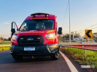 Ciclista é atropelado por motocicleta no viaduto da BR-277 em Foz do Iguaçu Ciclista é atropelado por motocicleta no viaduto da BR-277 em Foz do Iguaçu