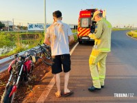 Ciclista é atropelado por motocicleta no viaduto da BR-277 em Foz do Iguaçu Ciclista é atropelado por motocicleta no viaduto da BR-277 em Foz do Iguaçu