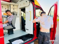 Ciclista é atropelado por motocicleta no viaduto da BR-277 em Foz do Iguaçu Ciclista é atropelado por motocicleta no viaduto da BR-277 em Foz do Iguaçu