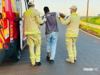 Ciclista é atropelado por motocicleta no viaduto da BR-277 em Foz do Iguaçu Ciclista é atropelado por motocicleta no viaduto da BR-277 em Foz do Iguaçu