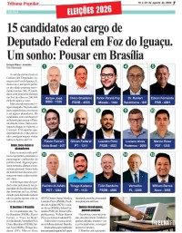 15 candidatos ao cargo de Deputado Federal em Foz do Iguaçu. Um sonho: Pousar em Brasília 15 candidatos ao cargo de Deputado Federal em Foz do Iguaçu. Um sonho: Pousar em Brasília