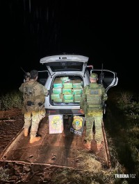 PF e PM apreendem 760,9 Kg de maconha e veículo furtado durante ação em Santa Helena PF e PM apreendem 760,9 Kg de maconha e veículo furtado durante ação em Santa Helena