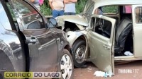 Acidente entre Fusca e Montana deixa três pessoas feridas em Santa Helena Acidente entre Fusca e Montana deixa três pessoas feridas em Santa Helena