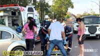 Acidente entre Fusca e Montana deixa três pessoas feridas em Santa Helena Acidente entre Fusca e Montana deixa três pessoas feridas em Santa Helena