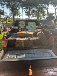 BPFRON e PF apreendem mais de 425 Kg de maconha em Santa Helena BPFRON e PF apreendem mais de 425 Kg de maconha em Santa Helena