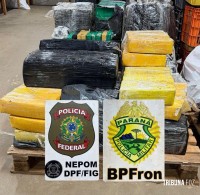 BPFRON e Policia Federal apreendem 237,6 Kg de maconha em Foz do Iguaçu BPFRON e Policia Federal apreendem 237,6 Kg de maconha em Foz do Iguaçu