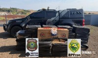 BPFRON e PF apreendem cigarros, arma de fogo e munições em Itaipulândia BPFRON e PF apreendem cigarros, arma de fogo e munições em Itaipulândia