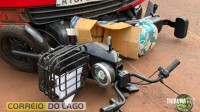 Idoso fica ferido após colisão entre scooter elétrica e VW Saveiro no distrito de Sub-Sede em Santa Helena Idoso fica ferido após colisão entre scooter elétrica e VW Saveiro no distrito de Sub-Sede em Santa Helena