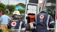 Idoso fica ferido após colisão entre scooter elétrica e VW Saveiro no distrito de Sub-Sede em Santa Helena Idoso fica ferido após colisão entre scooter elétrica e VW Saveiro no distrito de Sub-Sede em Santa Helena