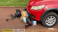 Idoso fica ferido após colisão entre scooter elétrica e VW Saveiro no distrito de Sub-Sede em Santa Helena Idoso fica ferido após colisão entre scooter elétrica e VW Saveiro no distrito de Sub-Sede em Santa Helena