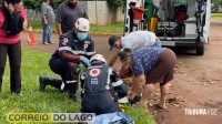 Idoso fica ferido após colisão entre scooter elétrica e VW Saveiro no distrito de Sub-Sede em Santa Helena Idoso fica ferido após colisão entre scooter elétrica e VW Saveiro no distrito de Sub-Sede em Santa Helena