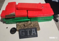 GTA da Guarda Municipal aborda ônibus e encontra mala recheada de maconha em Foz do Iguaçu GTA da Guarda Municipal aborda ônibus e encontra mala recheada de maconha em Foz do Iguaçu