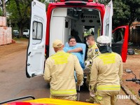 Motociclista bate na traseira de outra moto e fica ferido no Bairro Morumbi em Foz do Iguaçu Motociclista bate na traseira de outra moto e fica ferido no Bairro Morumbi em Foz do Iguaçu