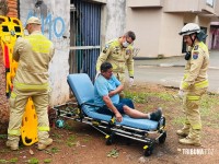Motociclista bate na traseira de outra moto e fica ferido no Bairro Morumbi em Foz do Iguaçu Motociclista bate na traseira de outra moto e fica ferido no Bairro Morumbi em Foz do Iguaçu
