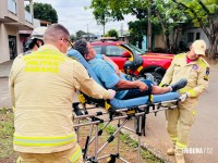 Motociclista bate na traseira de outra moto e fica ferido no Bairro Morumbi em Foz do Iguaçu Motociclista bate na traseira de outra moto e fica ferido no Bairro Morumbi em Foz do Iguaçu