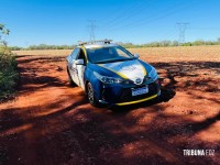 GM localiza na área rural de Foz carro de motorista de aplicativo tomado em assalto GM localiza na área rural de Foz carro de motorista de aplicativo tomado em assalto
