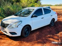 GM localiza na área rural de Foz carro de motorista de aplicativo tomado em assalto GM localiza na área rural de Foz carro de motorista de aplicativo tomado em assalto