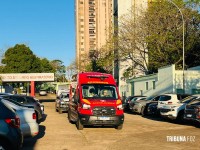 Detento torce o joelho dentro da unidade prisional e precisa ser encaminhado ao Hospital Municipal de Foz do Iguaçu Detento torce o joelho dentro da unidade prisional e precisa ser encaminhado ao Hospital Municipal de Foz do Iguaçu