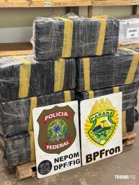 BPFRON e PF apreendem 506,3 Kg de maconha na região da Vila B em Foz do Iguaçu BPFRON e PF apreendem 506,3 Kg de maconha na região da Vila B em Foz do Iguaçu