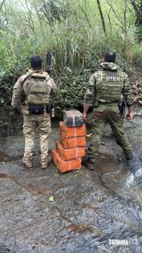 Policia Federal, Policia Militar e Exército apreendem 139,7 Kg de maconha na barranca do Rio Paraná em Foz do Iguaçu Policia Federal, Policia Militar e Exército apreendem 139,7 Kg de maconha na barranca do Rio Paraná em Foz do Iguaçu