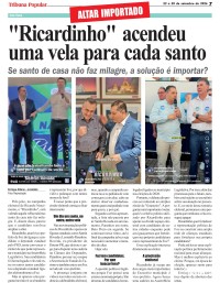 "Ricardinho" acendeu uma vela para cada santo "Ricardinho" acendeu uma vela para cada santo